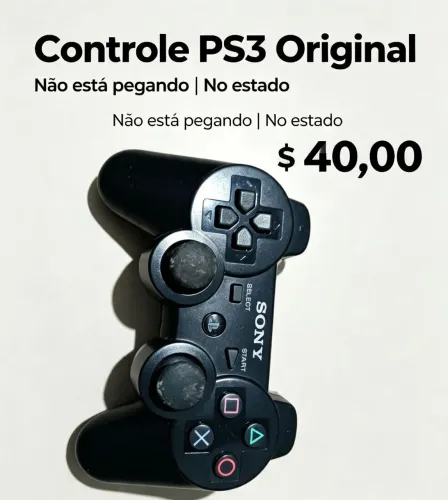Controle PS3 DualShock 3 ? Original Sony ? Com Defeito