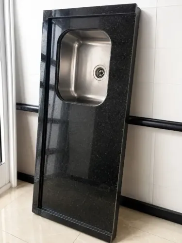 PIA DE GRANITO SÃO GABRIEL 1,40m x 55cm + CUBA INOX TRAMONTINA 47X30 