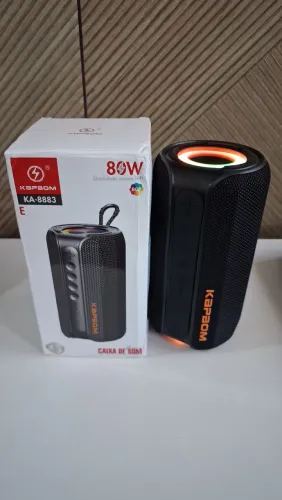 Caixa de Som Bluetooth KAPBOM KA-8883 - 80W nova na caixa