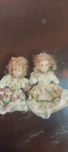 Bonecas de porcelana pequena 2 unidades
