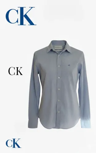 Camisa Azul Social Calvin Klein