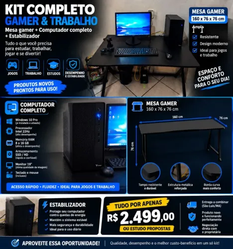 ? KIT HOME OFFICE COMPLETO - É PEGAR E USAR! ?