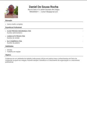 Disponível para trabalhar