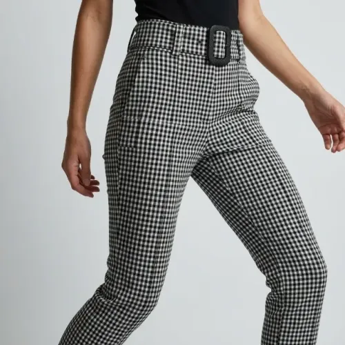 Calça feminina xadrez 36