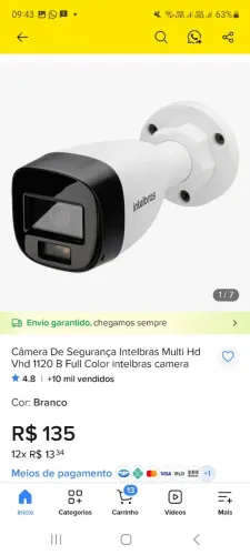 Camera intelbras Ful color.