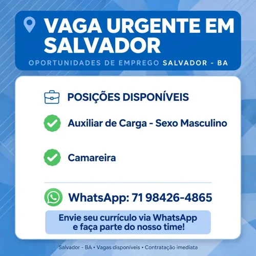 Auxiliar de carga e camareira