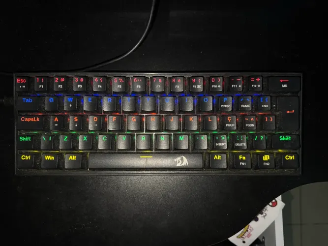 TECLADO MECÂNICO GAMER REDRAGON FIZZ RAINBOW