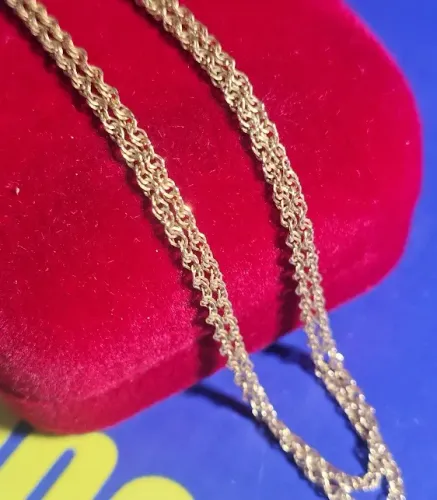 Cordão Gargantilha Ouro 18 Kilates Peso 2.50 Gramas 1 mm 45 Cm