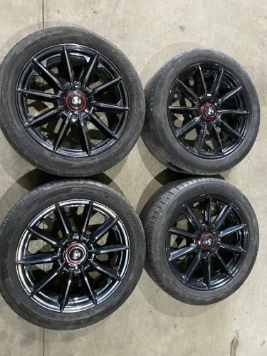 Rodas aro 17 fastback abarth e furacão 5/100 + pneus 