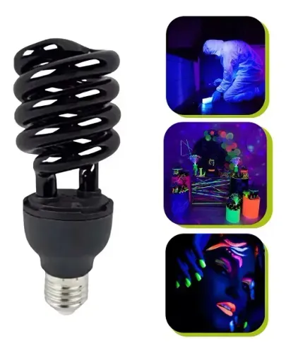 LÂMPADA LUZ NEGRA 36W/40W ELETRONICA E27 (Planalto Segurança e Iluminação) 