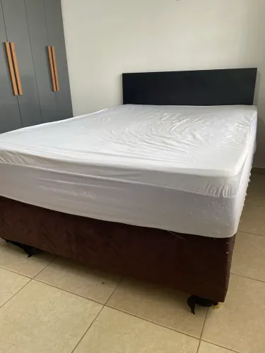 Cama boa casal com cabeceira 