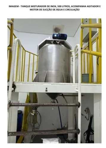 Misturador de inox 500L com aquecedor