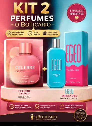 Kit 2 perfumes O Boticário Celebre+ Egeo