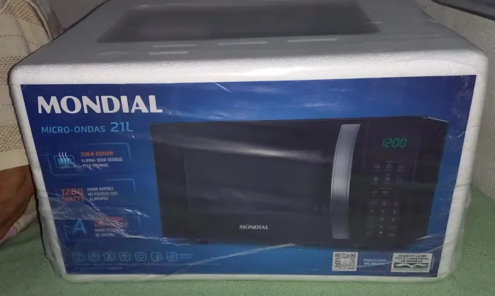 micro-ondas novo na caixa