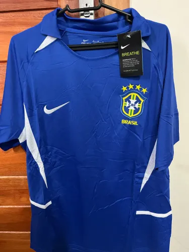 Camisa do Brasil 2002 azul - G