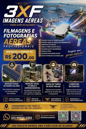 Vídeos e fotos aéreas com drone 4k