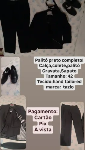 PALITÓ PRETO COMPLETO