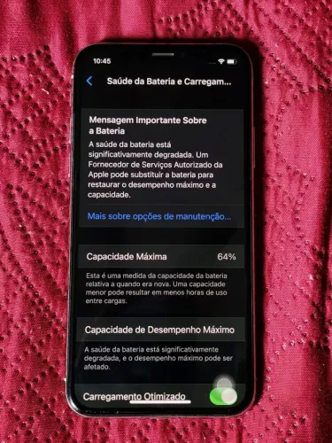 Iphone x 64 gb 64% de bateria nunca aberto