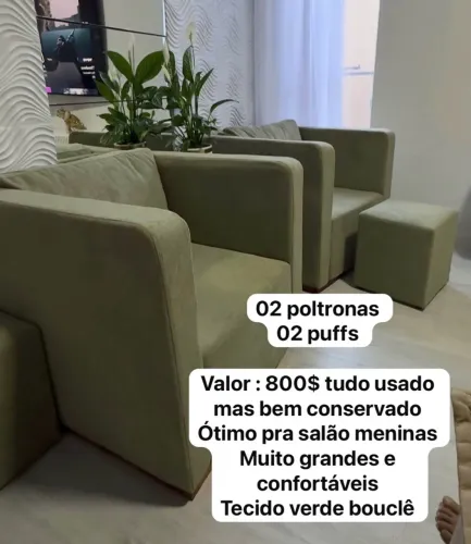 02 Poltronas + 02 puff 
