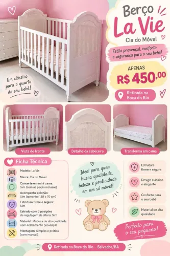 Berço cama La vie