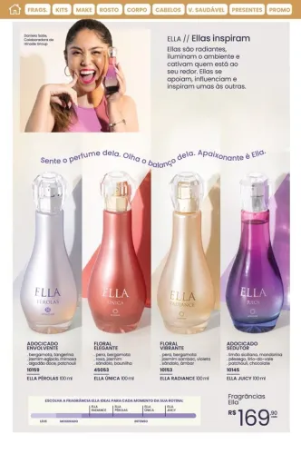 FRAGRÂNCIAS ELLAS INSPIRAM 100ML HINODE