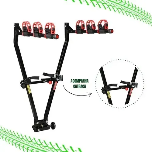 Transbike de Engate Suporte Veicular para 3 Bikes Bicicletas