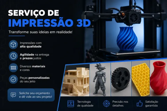 IMPRESSÃO 3D Personalizada | Peças, Protótipos, Decoração e Projetos Sob Medida
