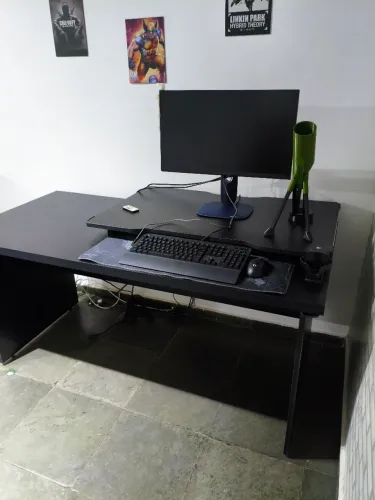 MESA GAMER PC - ESCRITÓRIO - PRETO MDF