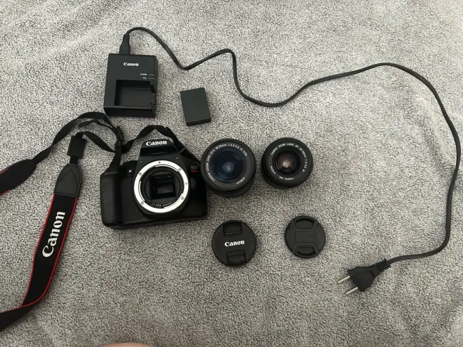 Câmera cânon T6 + 2 lentes