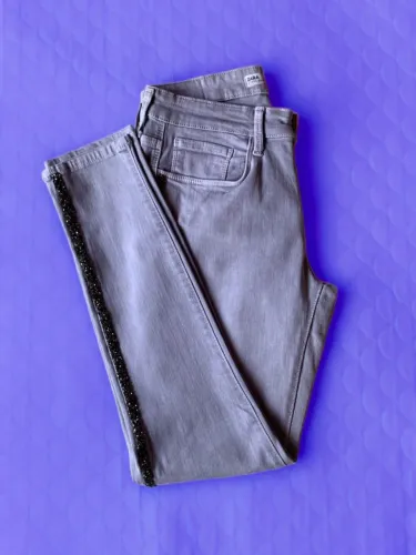 calça skinny cinza zara