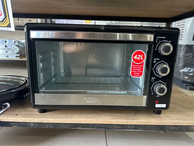 Forno Elétrico Mondial Family II 42 Litros 127V - Preto com Inox