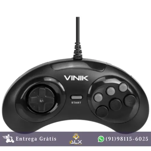 Controle para Pc Com Fio Usb Modelo Mega 6 Botoes *ENTREGA GRÁTIS*