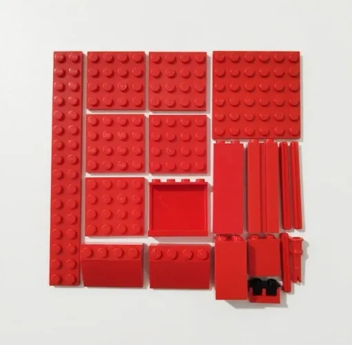Peças variadas vermelhas de Lego original