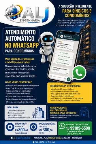 Chatbot para Condomínios | Atendimento automático para síndicos 24h
