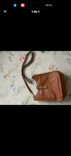Bolsa couro marrom