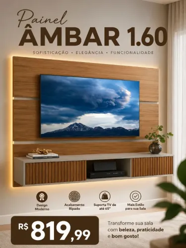 LINDOS PAINÉIS E RACK PARA TV DIRETO DA FÁBRICA