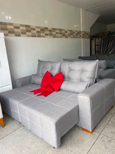 Sofá Retrátil e Reclinável Luxo com Molas Ensacadas