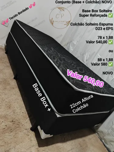 Cama Box Solteiro NOVO com Colchão Grosso Espuma D23 ENTREGO