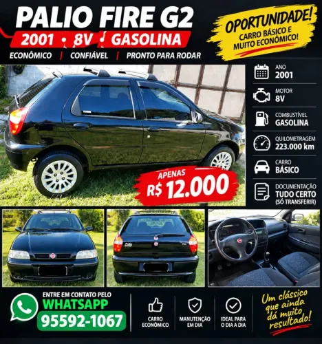 Fiat Palio EX 1.0 MPI Fire 8V 4P 2001