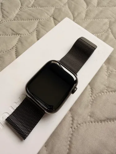 Apple Watch Série 9 45mm GPS + CELLULAR | Aço com pulseira MILANÊS