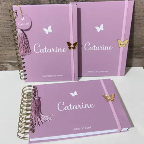 Caderneta de Saúde Vacinação Mimalista Rosê Menina