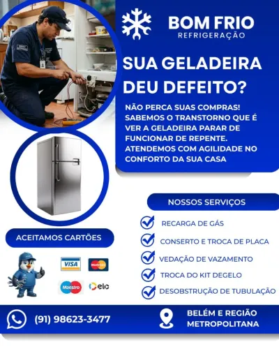 Conserto de Geladeira em Belém e Região | Visita Técnica Rápida!