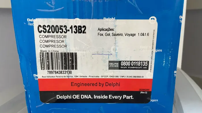 Compressor Ar Delphi Vw Gol/Voyage/Saveiro/Fox/Polo G5/G6 2008-2015