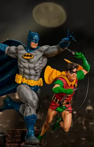 Batman e Robin DC Iron Studios 1/10 Ivan Reis