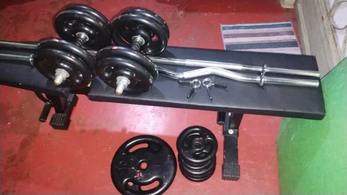 Kit para musculação 60kg em anilhas