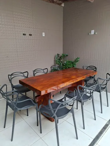 MESA JAQUEIRA COM 8 CADEIRAS NOVA!