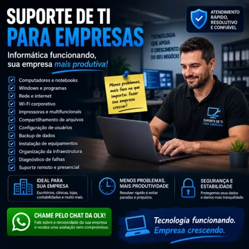 Suporte de TI para Empresas | Computadores, Rede e Sistemas