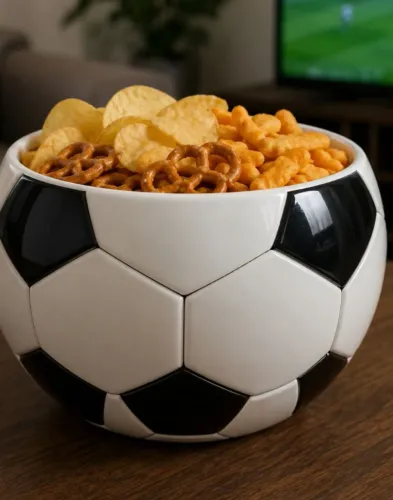 Tigela Bowl Bola de Futebol - Ideal para Petiscos e Jogos