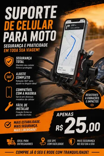 Suporte de celular para moto