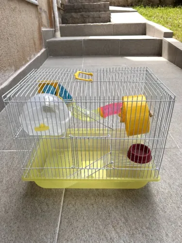 Gaiola para Hamster 3 Andares com Acessórios e Ração